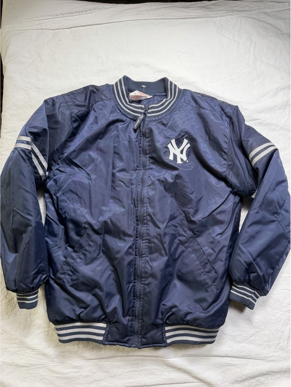 Vintage NY Yankees Reversible Varsity Jacket Genuine Merchandise Kid Athlete